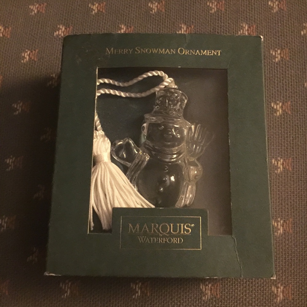 Waterford Crystal Snowman Ornament